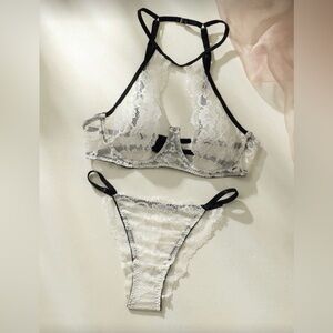 Floral Lace Underwire Lingerie Set